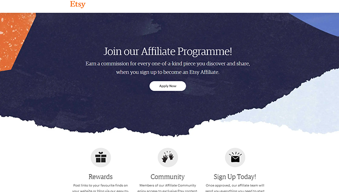 Etsy Affiliate Program - best affiliate marketing programs